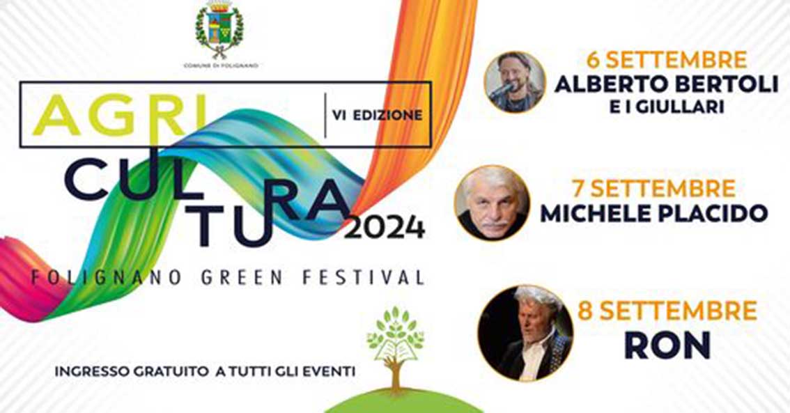 Agricultura Festival a Folignano con Ron, Placido e Bertoli